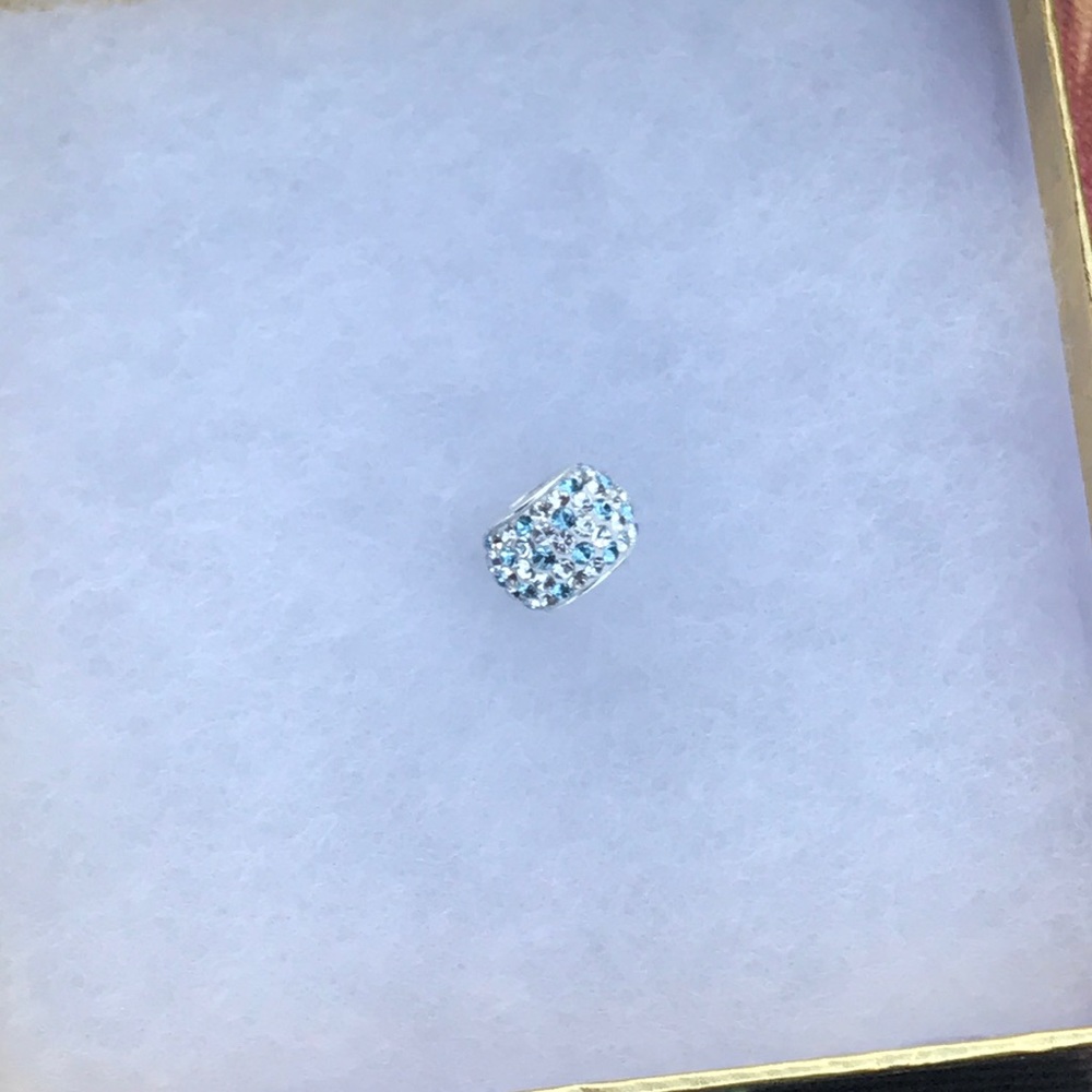 Solid sterling silver and Swarovski Crystal Charm
